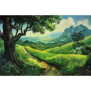 Green Landscape Painting